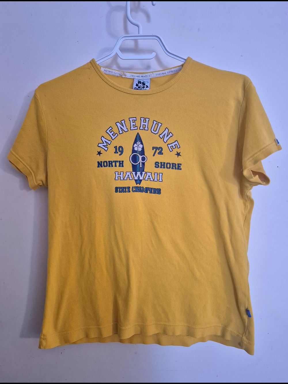 90s Ocean Pacific Hawaii Yellow Surf Tee Shirt